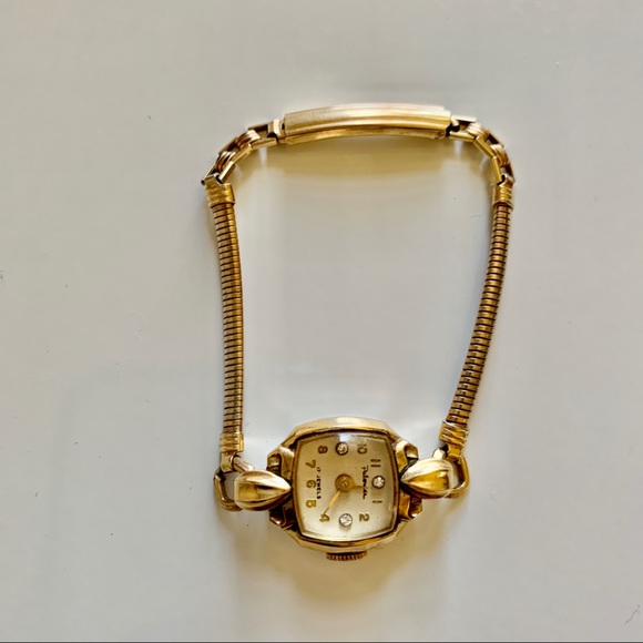VINTAGE PALOMAR WATCH with Rhinestones - Picture 1 of 8
